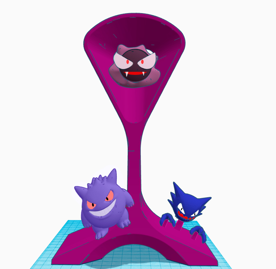 gengar ear support 3D print model - Mito3D