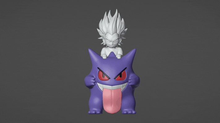 gengar fantasma gotenks arte pokemon goku goten bauli halloween drago palla pikachu anime charmander bulbasur giocattolo squirtle funko 3d print model - Mito3D