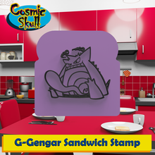gengar gigantamax sandwich stamp pokemon ghost gastly haunter mega bread kitchen tool decoration gift functional 3d print model - Mito3D