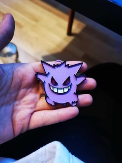Gengar Schlüsselbund Schmuck Pokémon Pikachu Schlüsselring lila niedlich 3d print model - Mito3D