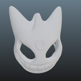 gengar mask halloween pokemon poke pikachu cosplay 3d print model - Mito3D