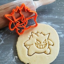 gengar pokemon Galleta cortador animación horneando masa forma cocina hornear galletas speculoos 3d print model - Mito3D