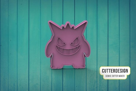 gengar pokemon cookie cutter Home cookies cake decoration cutting 3d print model - Mito3D