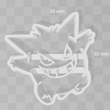 gengar pokemon cookie cutter home cookiecutter mold biscuit pokemongo nintendo gamefreak creature 3d print model - Mito3D
