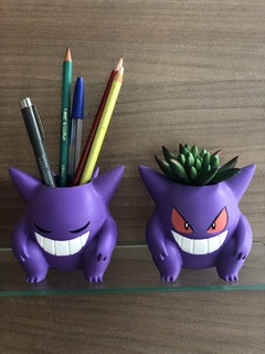 gengar pokemon planter vase pencil holder pencilholder pikachu halloween nintendo anime decor otaku decoration 3d print model - Mito3D