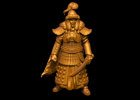 genghis khan re eroi eroe guerriero imperatore comandante generale conquistatore mongolo sanguinario gengis kan kublai steppa guerrieri 3d print model - Mito3D