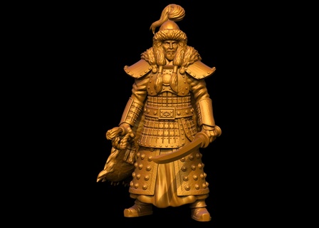 genghis khan fouet rois héros Roi guerrier empereur commandant général conquérant mongol sanguinaire gengis Kan kublai steppe guerriers 3d print model - Mito3D