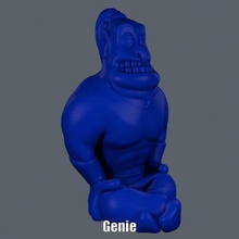 genie easy print no support art jannie cartoon luifer figure model sculpture supportless 3d print model - Mito3D