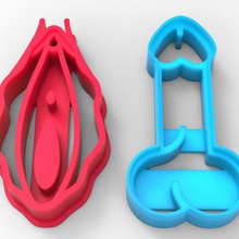 genital cutter cookie home coockie genita 3d print model - Mito3D