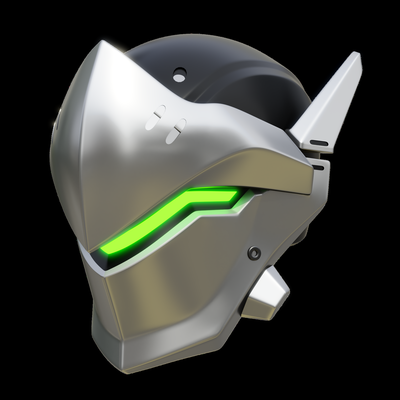 genji casque overwatch regarder costume cosplay masque 3d print model - Mito3D