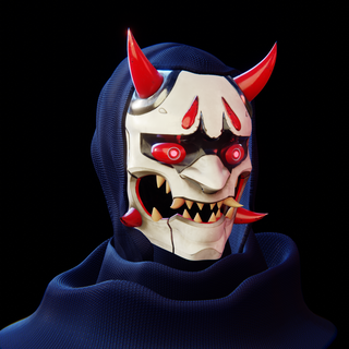 Genji oni maske cilt zırh orakçı stl sahne Kostüm oyunu 3d print model - Mito3D