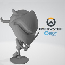 genji overwatch figurina objoy creazione gioco bobblehead figura divertente pop 3d print model - Mito3D