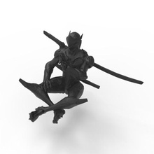 genji statue figurine game ow overwatch blizzard video over watch 3d print model - Mito3D