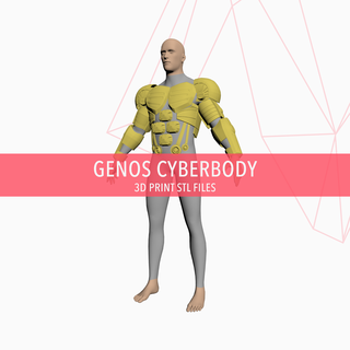 genos cyberbody - cosplay 3d print files saitama onepunchman anime costume 3dprint garou armor 3d print model - Mito3D
