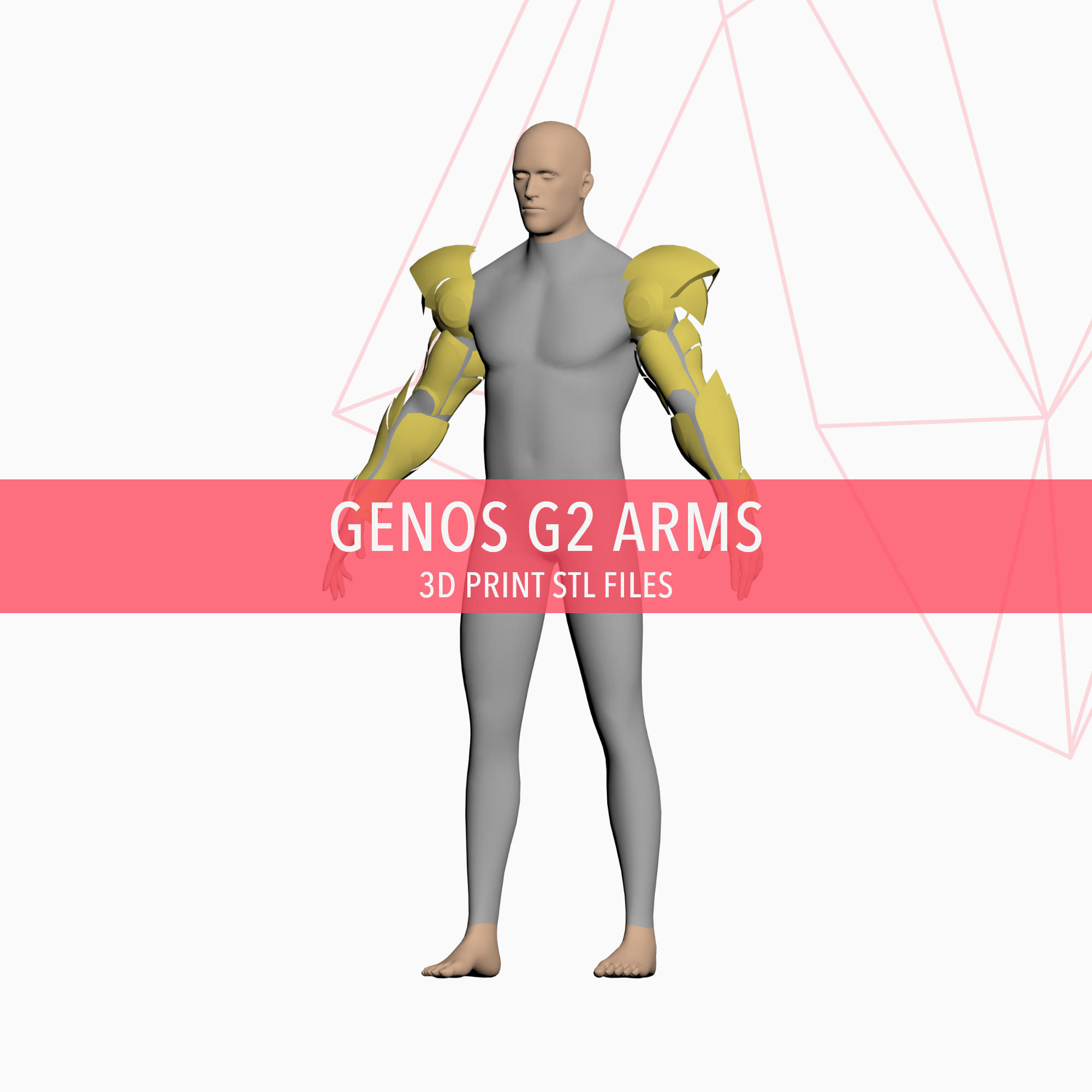 genos g2 arms - cosplay 3d print files saitama garou onepunchman anime costume armor propmaking 3D print model - Mito3D