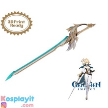 Genshin impacto aquila Favonia digital 3d modelo Arquivo dividido facilitado impressão cosplay braço espada jogos kaeyacosplay jeancosplay 3d print model - Mito3D