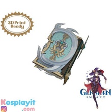 genshin impact - lost prayer sacred winds 3d model print ready printing cosplay catalyst book game lostprayerofthesacredwinds lostprayerprop lostprayergenshin 3d print model - Mito3D