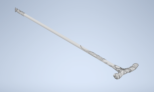 genshin impact - neuvillette crutch fontaine toy cosplay accessories prop 3d print model - Mito3D