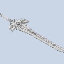 Genshin impacto direção céu orgulho jogos cosplay brinquedo skward Claymore espada noelle Chongyun navalha 3d print model - Mito3D