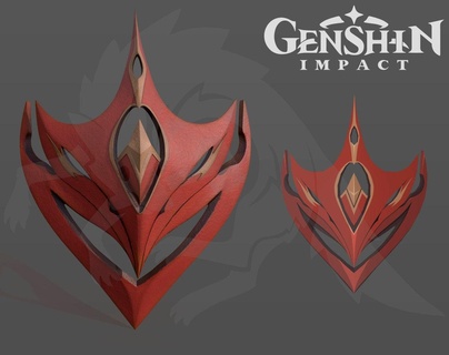 genshin impact 3d modèle tartaglia cosplay mask groupe électrogène 3d print model - Mito3D