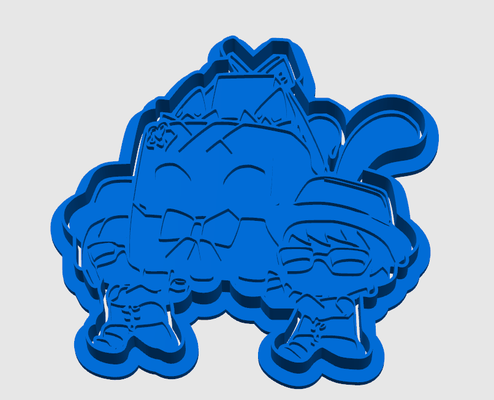genshin impact cookie cutter meme gato home 3d print model - Mito3D