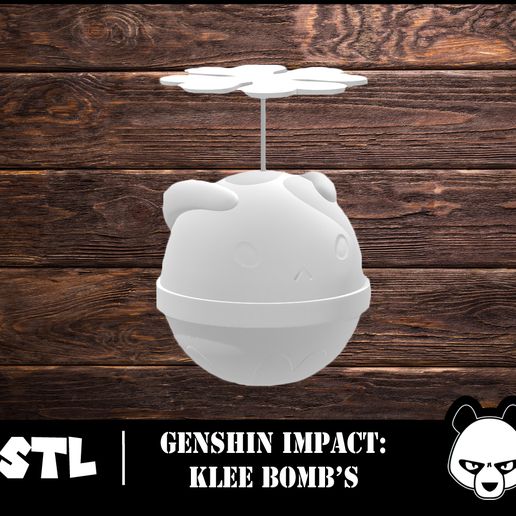 genshin impact cosplay accessoire Klee bombe stl dossiers 3d modèle Jeu fichier imprimante 3D print model - Mito3D