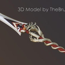 genshin impact cosplay dragons bane spear 3d print model 3d print model - Mito3D