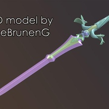genk etki Kostüm oyunu fedakarlık kılıç 3d Yazdır model 3d print model - Mito3D