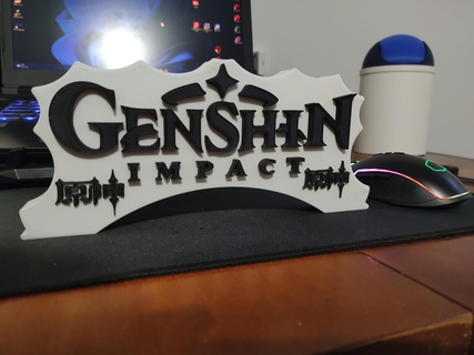 genshin impact emblem video games fan art animated rare object figurine trinket collection character 3d print model - Mito3D