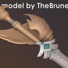 genk etki favonius kılıç Kostüm oyunu destek 3d Yazdır model 3d print model - Mito3D