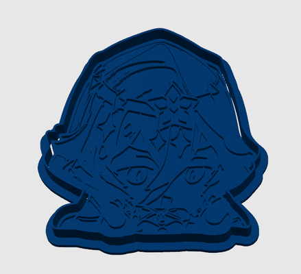 genshin impact layla cookie cutter home 3d print model - Mito3D