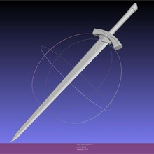 genshin impacto ligero espada montaje Arte 3d printing réplica cosplay disfraz arma fantasía videojuego impact jugador viajero 3d print model - Mito3D