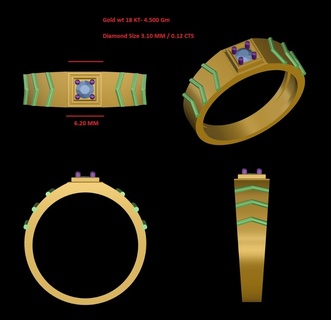 cavalheiro anel 3d print model - Mito3D