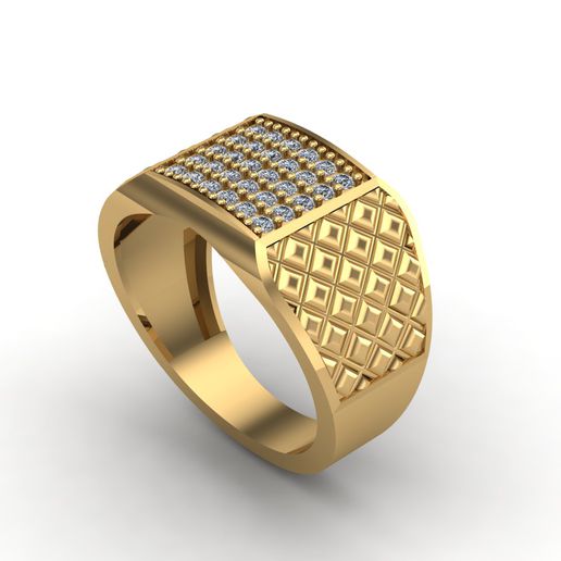 centilmen yüzük taş dizi 3dm 3d Yazdır model takı stl Solitaire yazdırılabilir fantezi platin düğün nişan mücevher gümüş 3D print model - Mito3D
