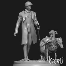 gentleman borzoi figure paranormal dog animal elegant 3d print model - Mito3D