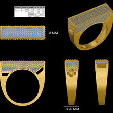 beyler elmas yüzük takı Gentsring Elmas altın 3d print model - Mito3D