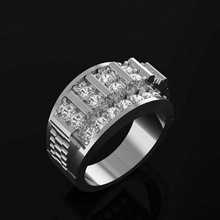 caballeros diamante anillo joyería joya arete pendientes joyas oro plata excelente 3d print model - Mito3D