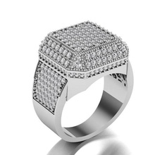 gents ring jewelry jewellery diamond gold silver sterling jewels 3d print model - Mito3D