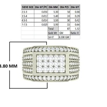 signori anello gioielli aniversario d'oro jewellary argento 3d print model - Mito3D