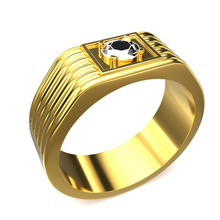 caballeros anillo oro 3d impresión modelo joyería joya hombres lujo accesorio 3d print model - Mito3D