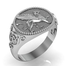 gents signet ring griffin jewelry male jewellery man vintage printeble men exclusive antik gold jewel rings 3d print model - Mito3D