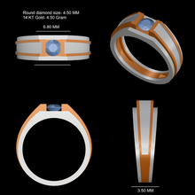 gents solitary ring jewelry 3d print model - Mito3D
