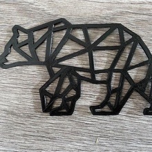 geo bear art geometric patterns stl 3d print model - Mito3D