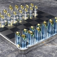 geo xadrez borda jogos rei senhora 3d print model - Mito3D