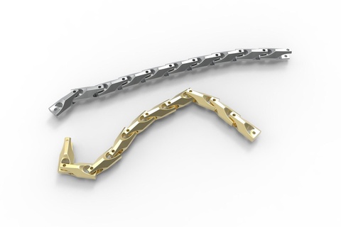 géo lien chaîne Collier bijoux mode accessoires bracelet 3d print model - Mito3D