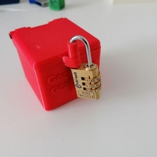 geocache hole padlock cache container geocaching sport outdoors 3d print model - Mito3D