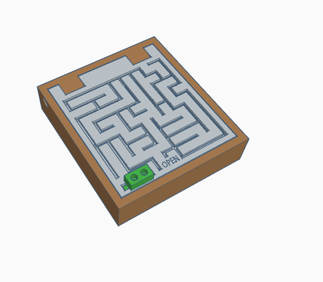 geocache matze spiel 3d labyrinth container geocaching box spiele 3d print model - Mito3D