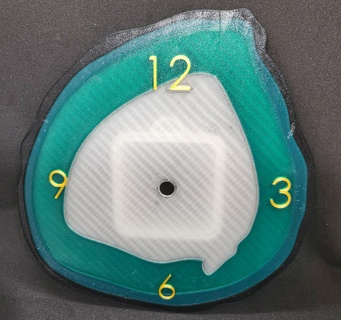 géode tranche l'horloge ornement 2 multicolore Roche Noël 3dgenedesigns 3d print model - Mito3D