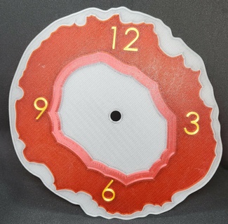 geode slice clock ornament 3 - multicolor rock christmas 3dgenedesigns 3d print model - Mito3D