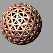 jeodezik kubbe üçgenler mimarlık top 3d print model - Mito3D